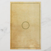 アールデコヴィンテージ文房具紙と緑 便箋 (裏面)