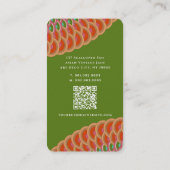 アールデコヴィンテージ金ゴールドホタテのファンパターンアジア 名刺 (裏面)