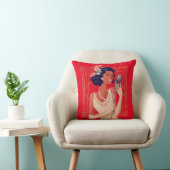 アールデコヴィンテージ1920sガールシンガーフレームレッド クッション (椅子)