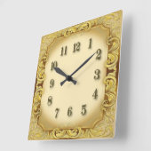 アールデコヴィンテージ スクエア壁時計 (傾斜)