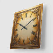 アールデコヴィンテージ スクエア壁時計 (傾斜)