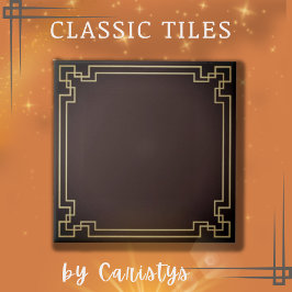 アールデコールチョコレート及び金ゴールドセラミックタイル タイル