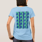 アールデコールブルークリームパターン Tシャツ (裏面)