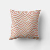 アールデコ三角形ジオメトリホワイトローズグレーダイヤモンド クッション (裏面)