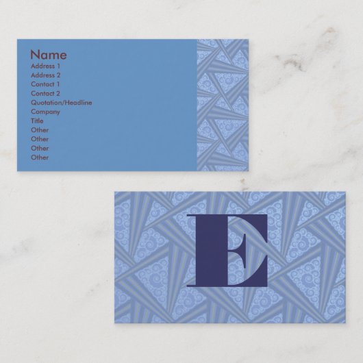 アールデコ三角形プロファイルカード 名刺 (正面/裏面)