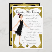 アールデコ人形 招待状 (正面/裏面)