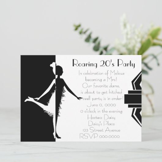 アールデコ人形 招待状 (スタンド正面)