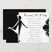 アールデコ人形 招待状 (正面/裏面)