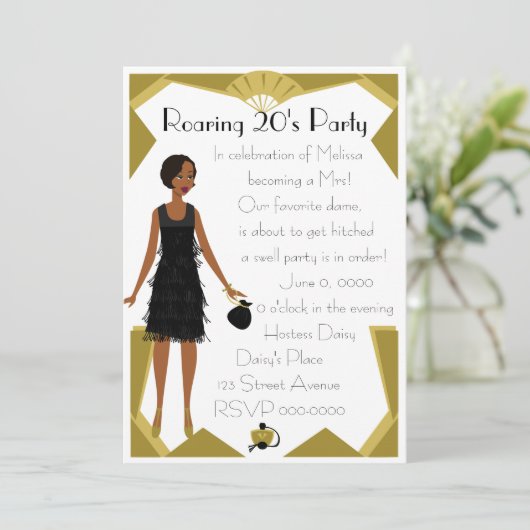 アールデコ人形 招待状 (スタンド正面)