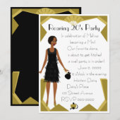 アールデコ人形 招待状 (正面/裏面)