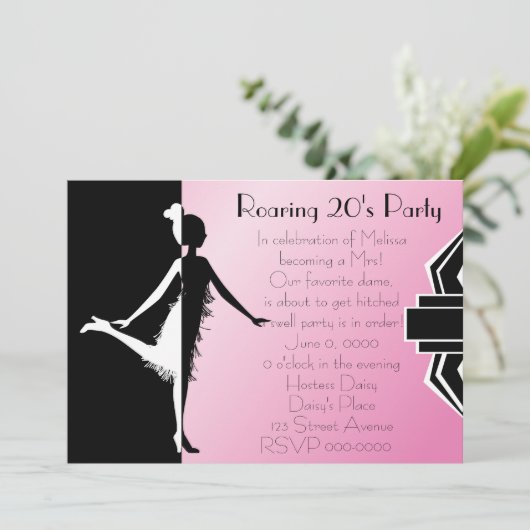 アールデコ人形 招待状 (スタンド正面)