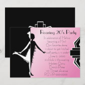 アールデコ人形 招待状 (正面/裏面)