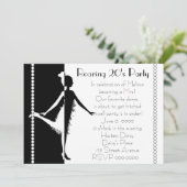 アールデコ人形（真珠） 招待状 (スタンド正面)