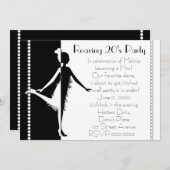 アールデコ人形（真珠） 招待状 (正面/裏面)