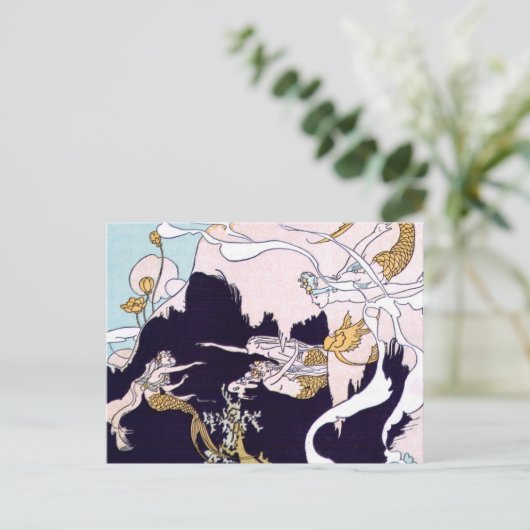 アールデコ人魚 ポストカード (スタンド正面)