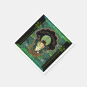 アールデコ仮面女性ヴィンテージ スタンダードカクテルナプキン (角)