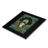 アールデコ仮面女性ヴィンテージ タイル (側面)