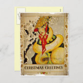 アールデコ休日の挨拶 シーズンポストカード (正面/裏面)