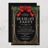 アールデコ休日招待状 招待状 (正面/裏面)