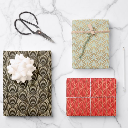 アールデコ休日 ラッピングペーパーシート (正面)