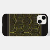 アールデコ入力金ゴールドと黒 Case-Mate iPhoneケース (裏面 (横))