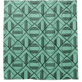 アールデコ円とダイヤモンド シャワーカーテン (正面)