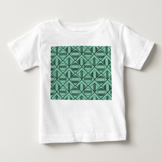 アールデコ円とダイヤモンド ベビーTシャツ (正面)