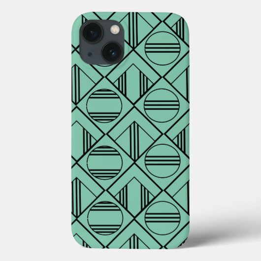 アールデコ円とダイヤモンド Case-Mate iPhoneケース (裏面)