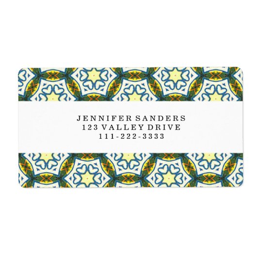 アールデコ円模様 ラベル (正面)