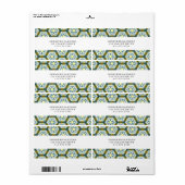 アールデコ円模様 ラベル (フルシート)