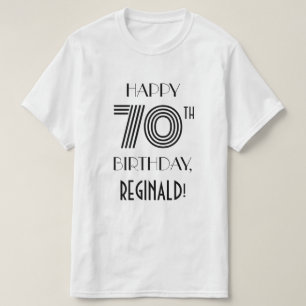 アールデコ刺激を受けたルック70歳の誕生日パーティーシャツ Tシャツ