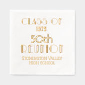 アールデコ卒業マイルストーン懇親会#1 箔ナプキン (正面)