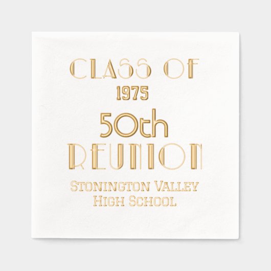 アールデコ卒業マイルストーン懇親会#1 箔ナプキン (正面)