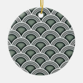 アールデコ同心円 セラミックオーナメント