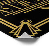 アールデコ吹バブルのおもしろいプリント ポスター (角)