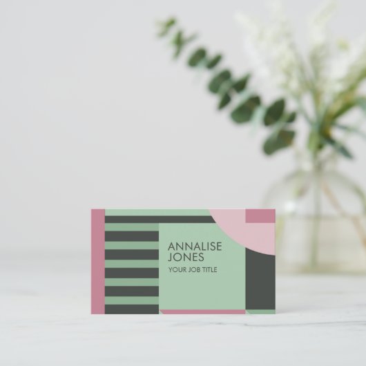 アールデコ図形 名刺 (スタンド正面)