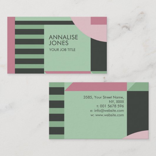 アールデコ図形 名刺 (正面/裏面)