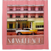 アールデコ地区の南ビーチマイアミ シャワーカーテン (正面)