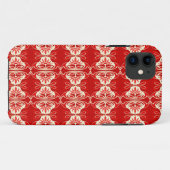 アールデコ壁紙パターン赤と白- Case-Mate iPhoneケース (裏面(横))