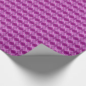 アールデコ壁紙パターン – 深い紫と白 ラッピングペーパー (角)