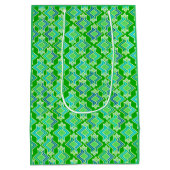 アールデコ壁紙パターン、玉緑 ミディアムペーパーバッグ (裏面)