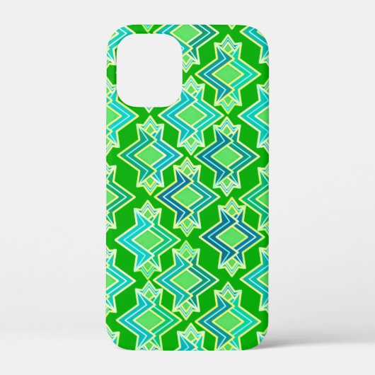 アールデコ壁紙パターン、玉緑 Case-Mate iPhoneケース (裏面)