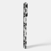 アールデコ壁紙パターン – 白黒 Case-Mate iPhoneケース (裏面 / 右)