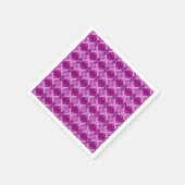 アールデコ壁紙パターン – 紫と白 スタンダードカクテルナプキン (角)
