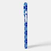 アールデコ壁紙パターン – cobalt blue and white Case-Mate iPhoneケース (裏面 / 左)
