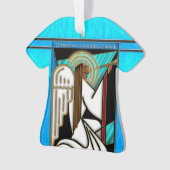 アールデコ天使パーソナライズされた オーナメント (正面)