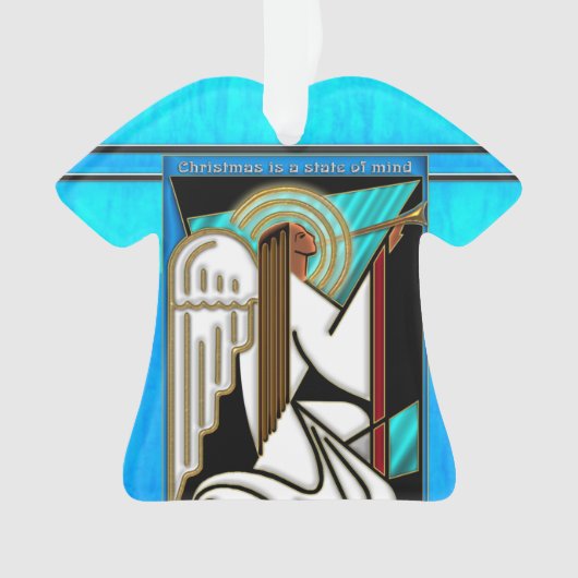 アールデコ天使パーソナライズされた オーナメント (正面)