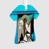 アールデコ天使パーソナライズされた オーナメント (正面)