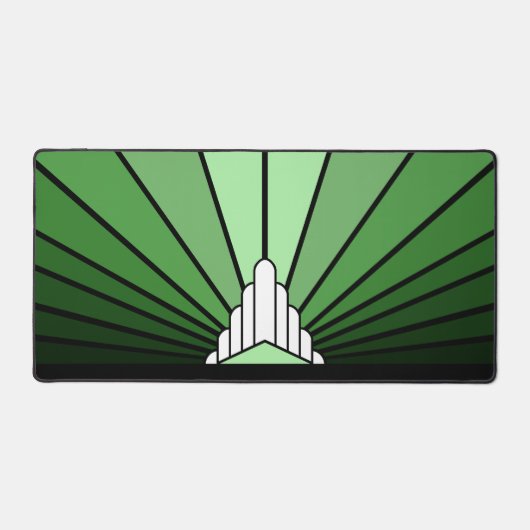 アールデコ太陽の緑 デスクマット (正面)