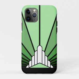 アールデコ太陽の緑 iPhone 11 PROケース